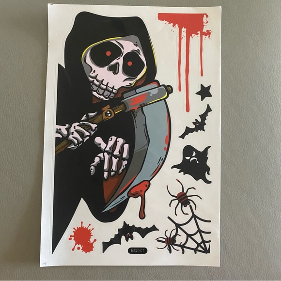 Halloween window clings stickers 6 sheets 12x8” - Picture 2 of 7